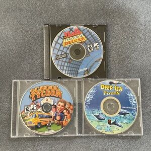 PC Game Bundle of 3 - Mall Tycoon Deluxe 2, Deep Sea Tycoon, School Tycoon
